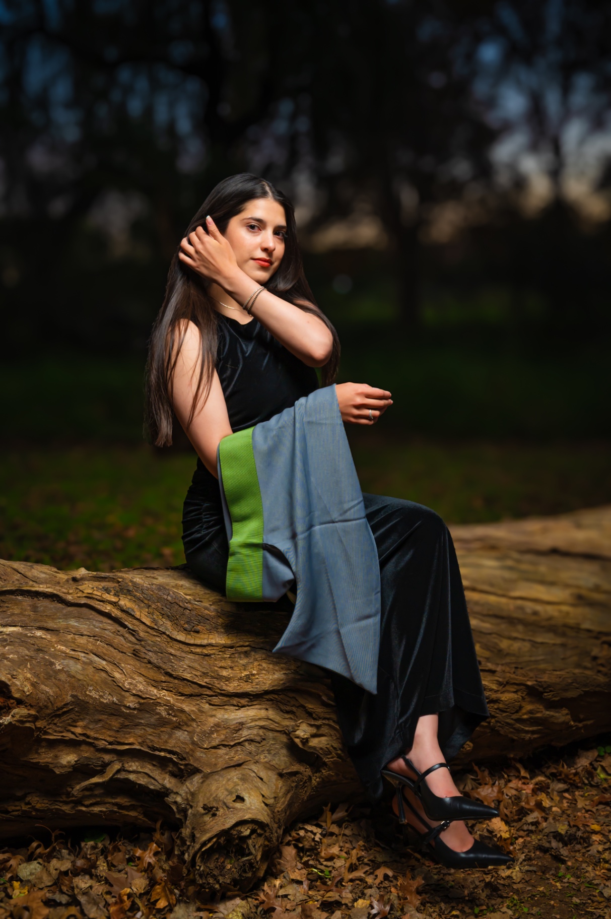 Graduation sash outdoor portrait